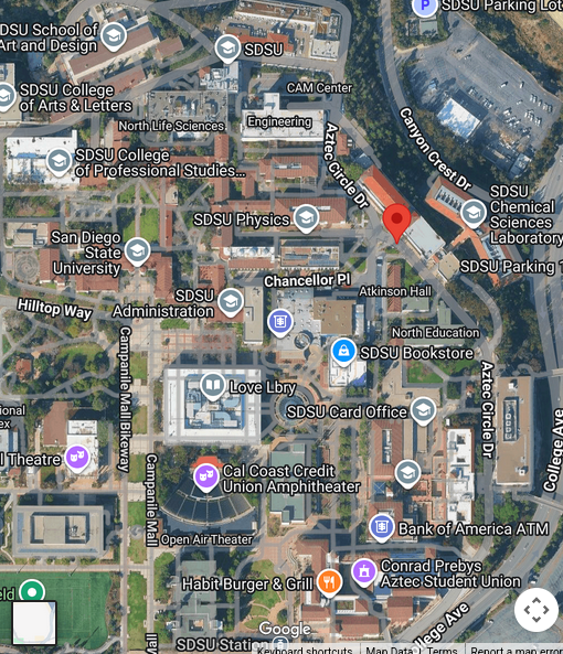 The building is on the northeast side of campus.