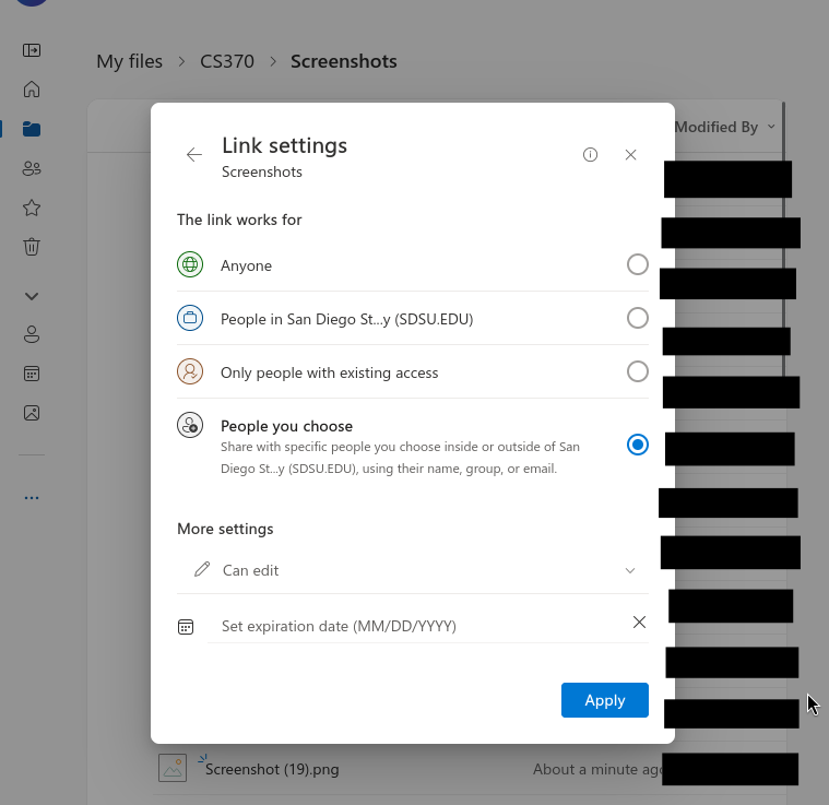 Sharing can be link-based.